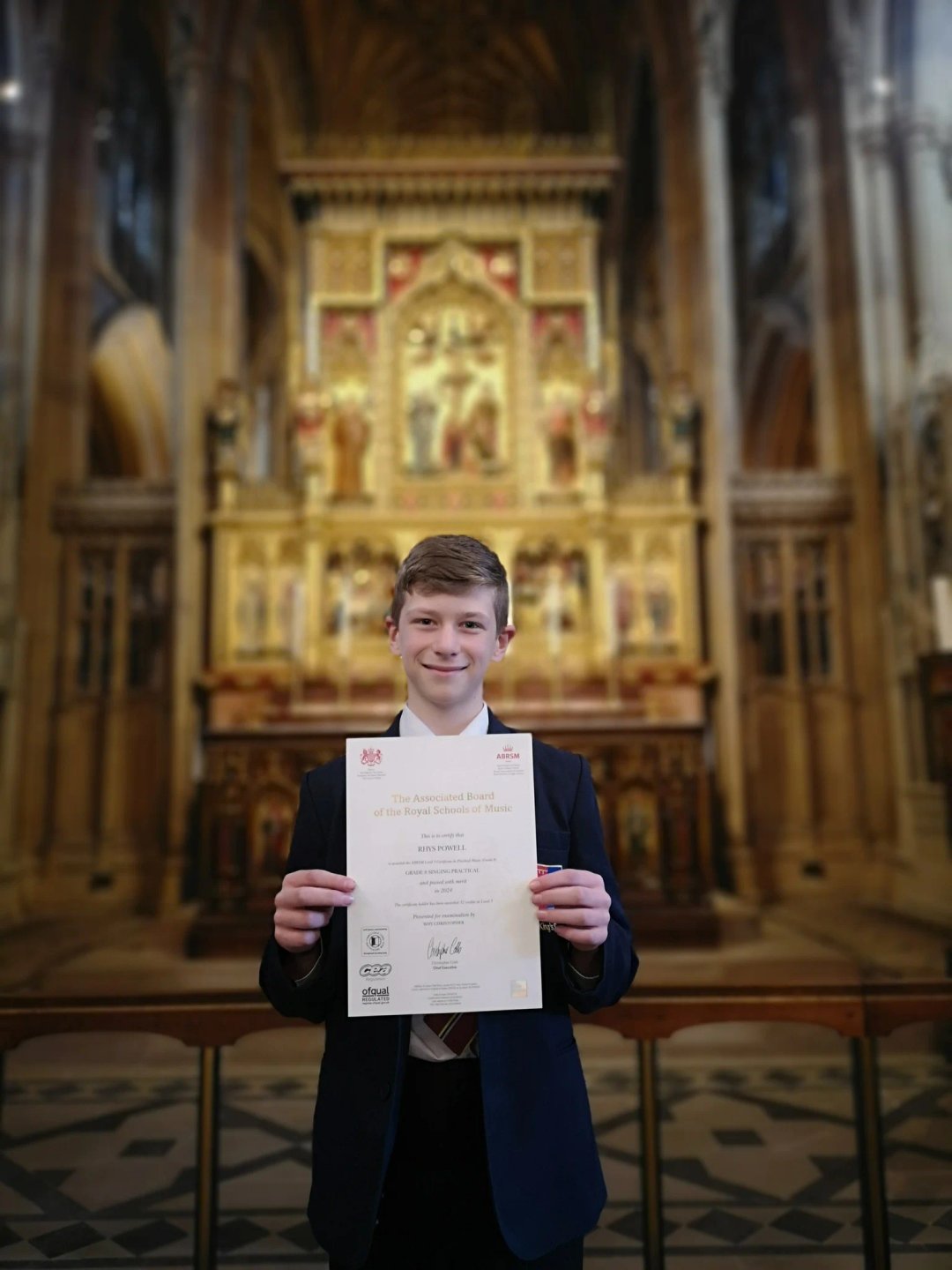 A student of Chris' who had recently received a grade 8